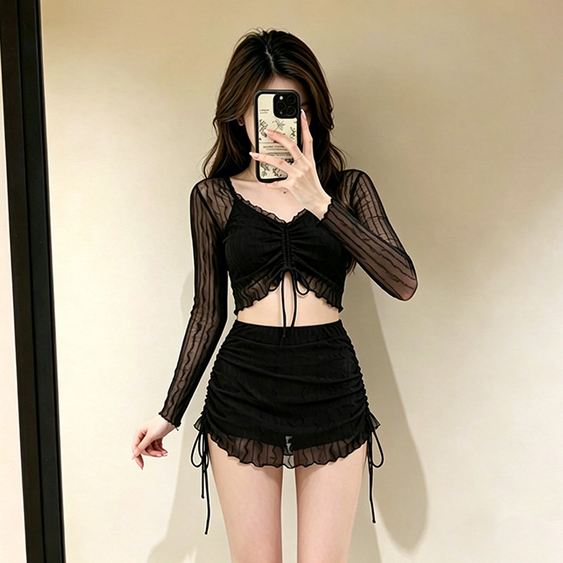 分体泳衣女夏成人2026年新款遮肚显瘦纯欲绝美高级感微胖保守学生