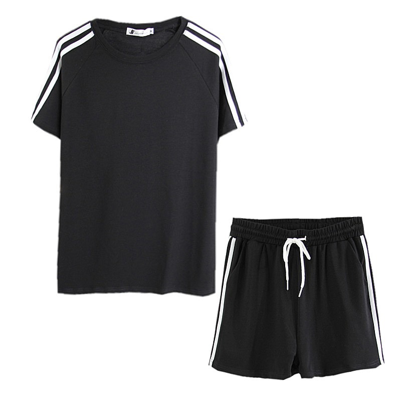 运动套装女春秋2019新款瑜伽服健身房跑步短裤+短袖t恤休闲两件套|msdalam kategori Butik wanita / wanita, menetapkan/pakaian seragam pelajar/seragam kerja, saman sukan Leisure - dari Buy2taobao.com untuk memberikan perkhidmatan ejen Taobao profesional membeli