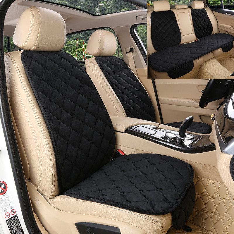 汽车坐垫冬季毛绒座椅垫女士高级感座垫通用座套女生可爱轿车垫子