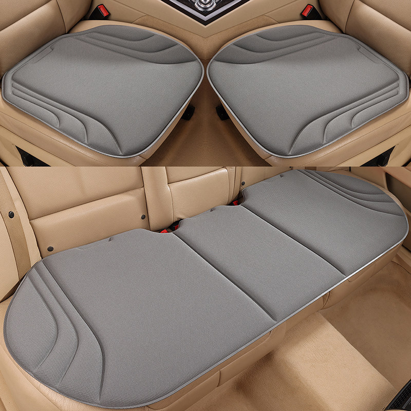 汽车坐垫四季通用单片防滑乳胶棉车垫轻奢高级感海藻纤维座垫布艺
