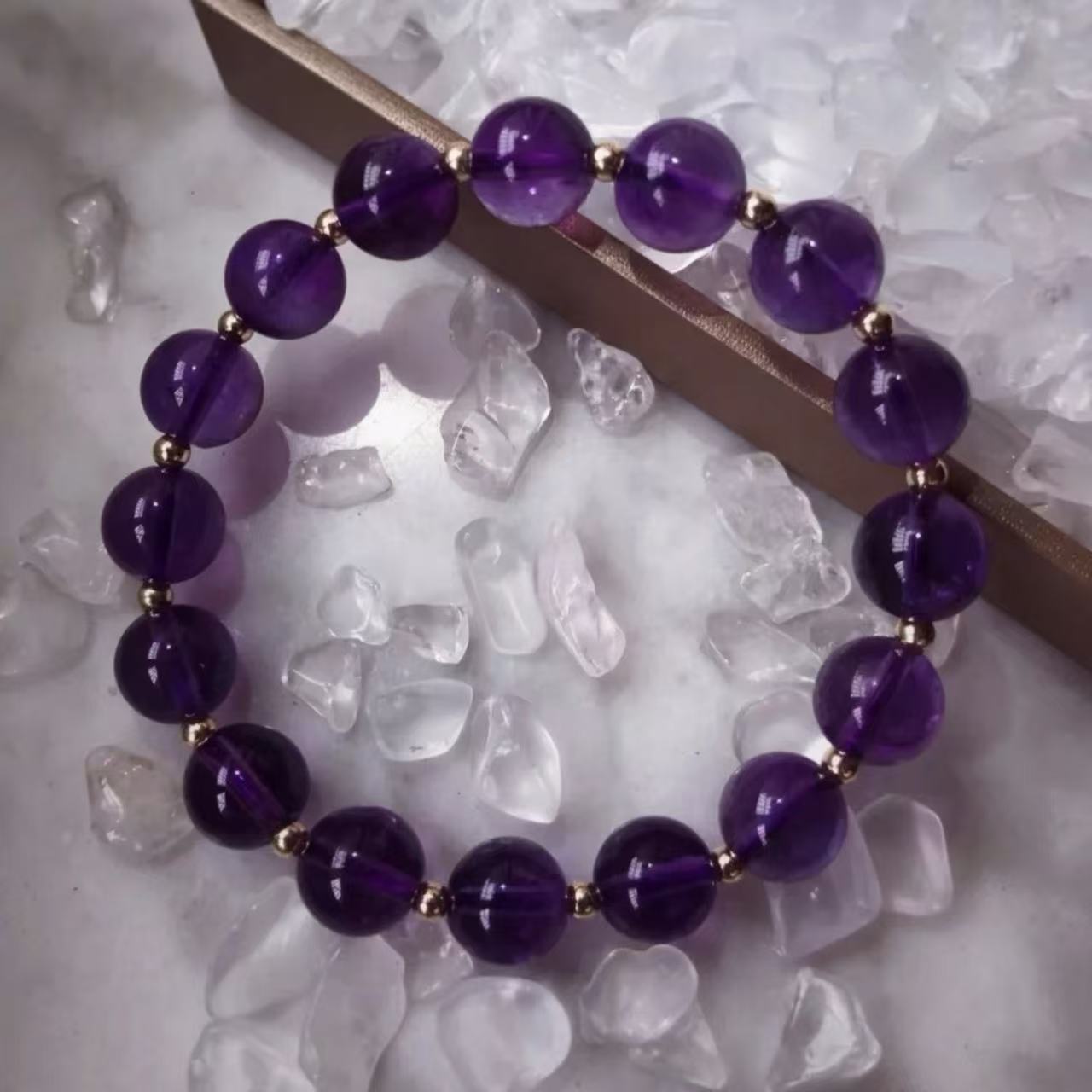 紫气东来天然紫水晶手链手串好运学生上班上岸逢考必过送女友礼物