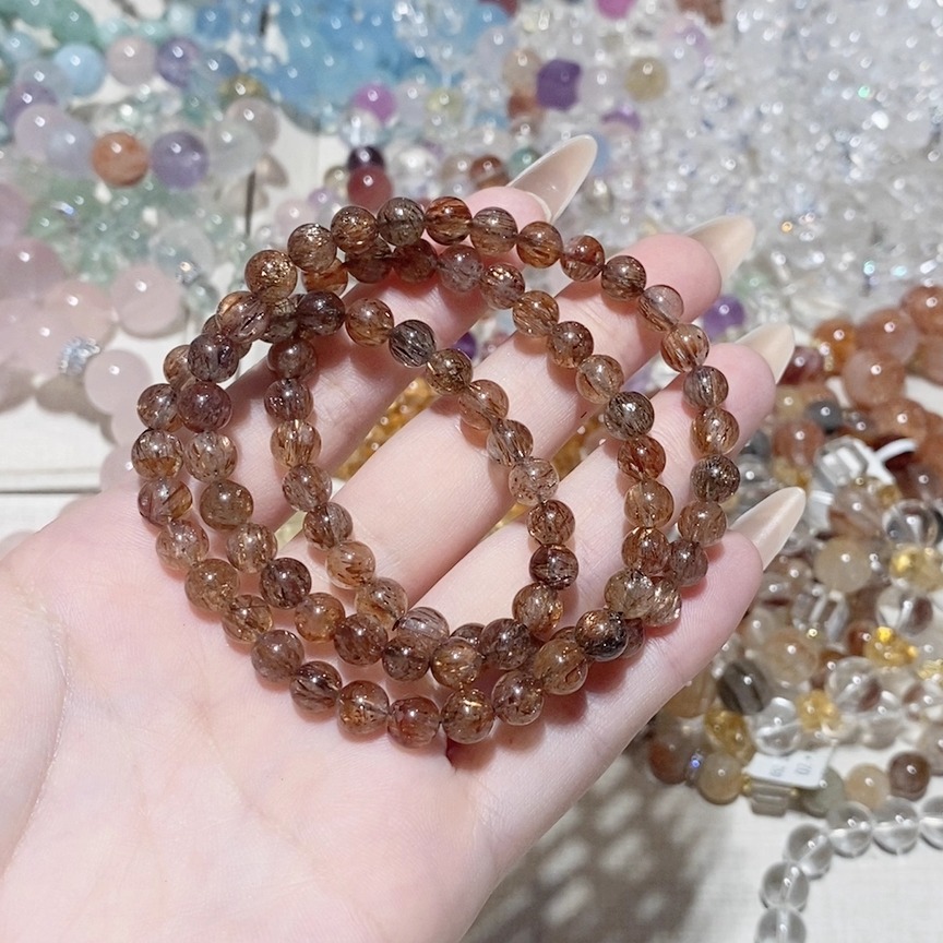 浓郁满色黑金超七三圈手串手链