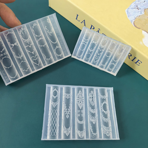 洛可可手绘圈美甲模具穿戴甲装饰diy高透硅胶耐氧化易脱模模具