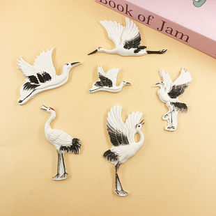 国风仙鹤硅胶模具 长辈祝寿蛋糕diy装饰翻糖巧克力西点烘培模具