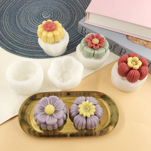 硅胶模具花朵桃花酥国风中秋月饼diy食品级耐高温慕斯蛋糕模具