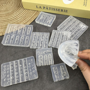 3D立体美甲硅胶模具眼珠子饼干可颂樱桃diy穿戴甲装饰工具食品级