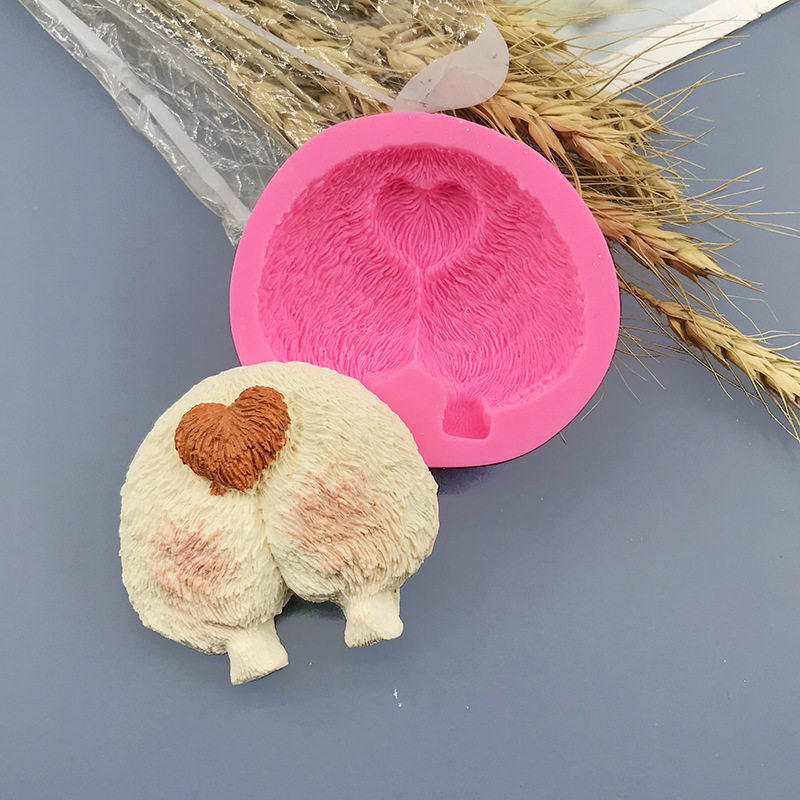 柯基屁股模具宠物饼干自制食品级硅胶卡通动物创意DIY巧克力模具