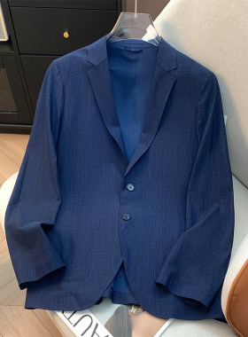H标、余单！少量现货！锦纶+氨纶防晒抗皱免熨烫西服春夏季薄外套