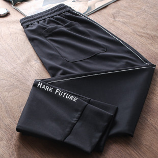 裤 黑色运动长裤 潮流工装 男士 宽松休闲针织束脚收口 男2021春夏新款