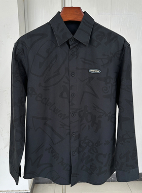 H标、余单！少量现货！ 男士外套款长袖休闲衬衫春季宽松提花衬衣