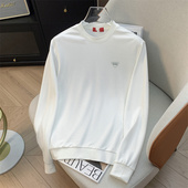 精美贴花圆领卫衣亲肤透气长袖 豆家 秋季 少量现货 T恤男 余单