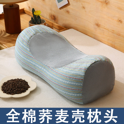 颈椎枕头荞麦皮硬枕头成人家用睡觉专用单人荞麦壳硬枕芯带枕套男