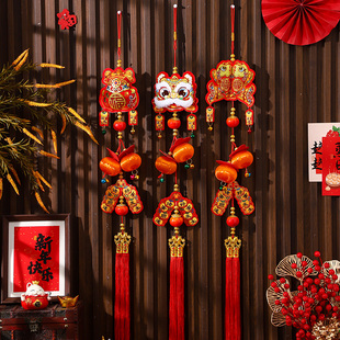 2026马年新年春节过年装饰挂件红辣椒鞭炮串喜庆小挂饰客厅布置品
