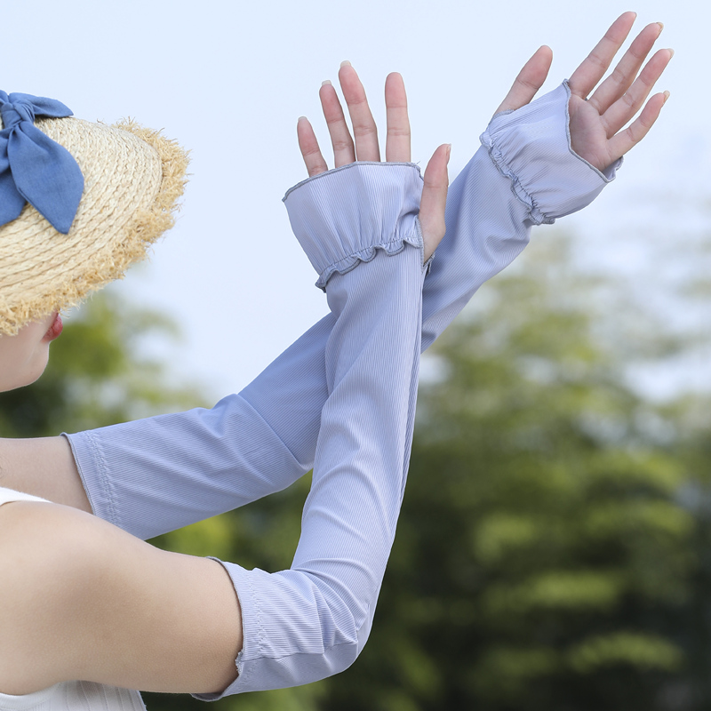 茹慕伊人女式夏季冰丝防晒袖套