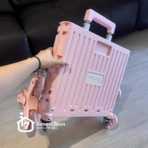 日本精工折叠小推车购物车带盖买菜小拉车可爬楼多功能便携露营 - 封面