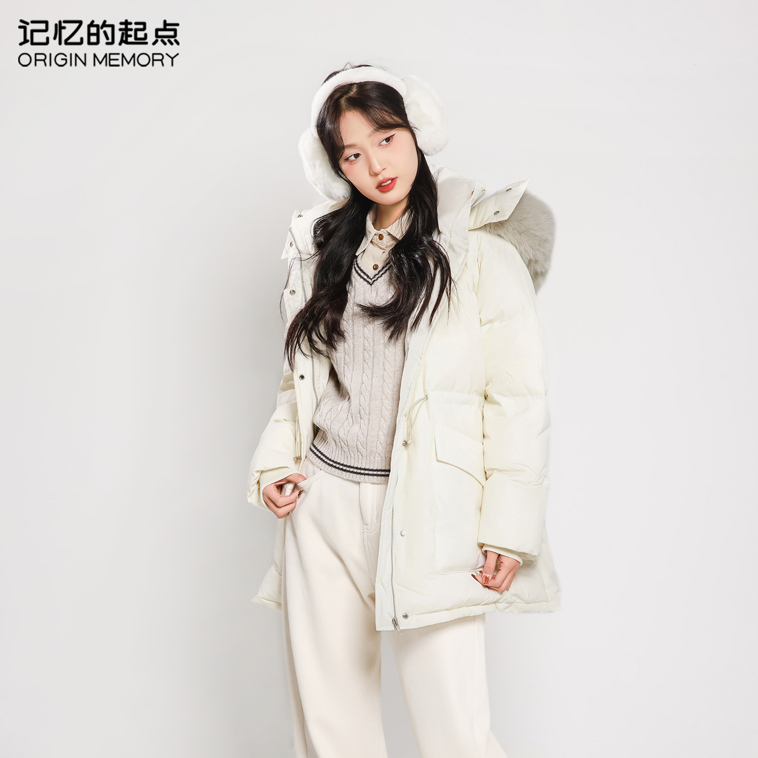 记忆的起点毛领羽绒服