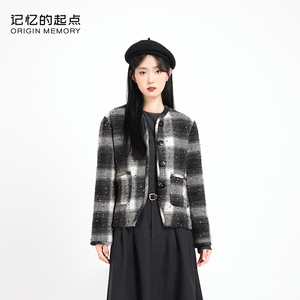 记忆的起点小香风短款羽绒服女2023冬季新款百搭外套潮67AD99074