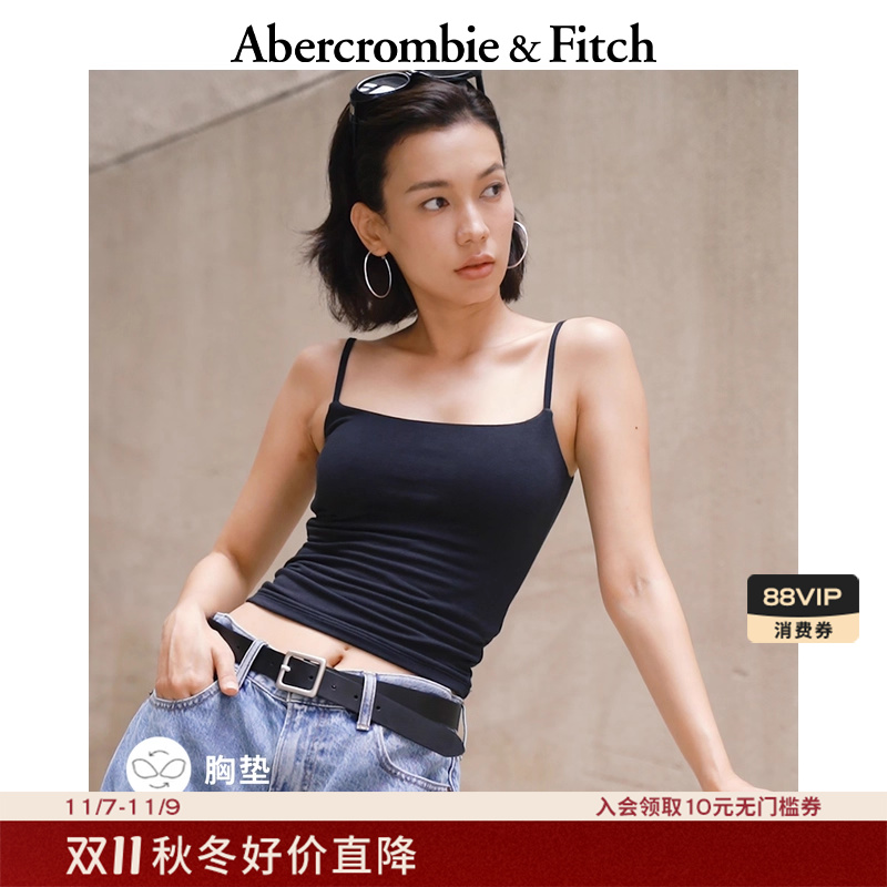 【修身百搭】AF女装25秋新款低领带胸垫内搭吊带背心139-5657