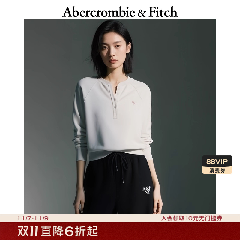 【复古亨利领】AF经典小麋鹿图案女装25秋冬抓绒卫衣外套152-5421