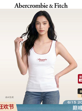 AF美式气质修身白色多色LOGO吊带背心上衣26夏女装157-6113