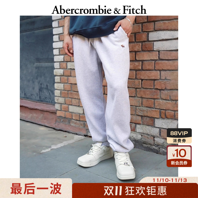 【美式经典】AF小麋鹿图案男装25秋冬新款抓绒束脚卫裤134-5043