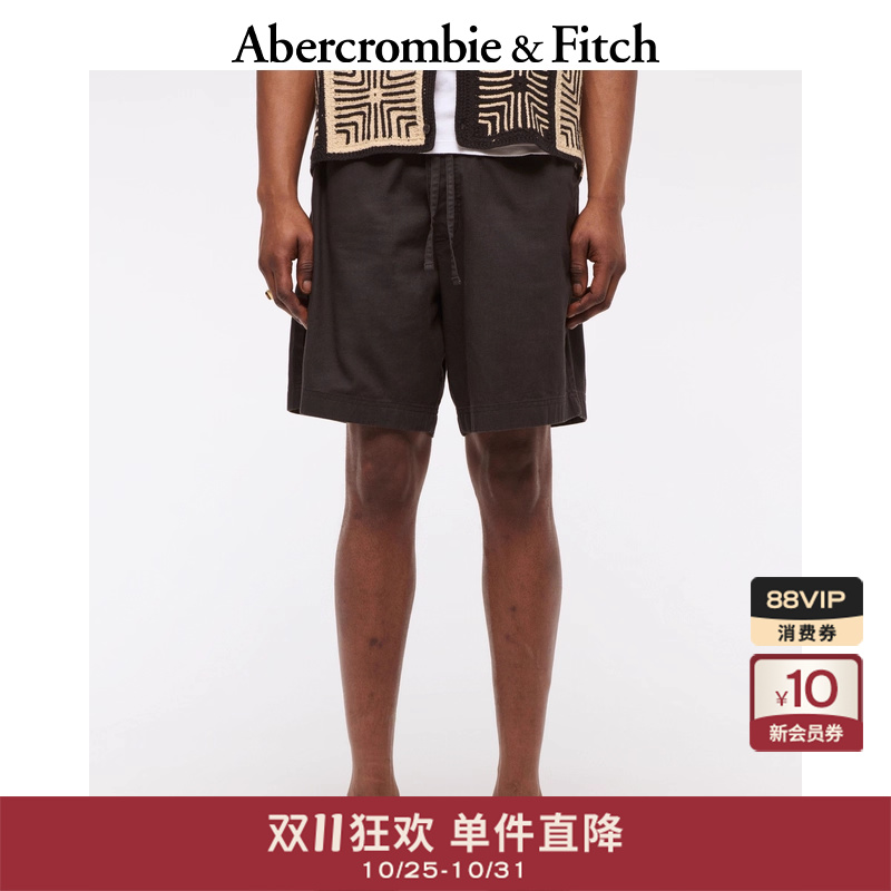 AF男装25夏季美式复古泽西风松紧腰宽松直筒休闲短裤128-5045