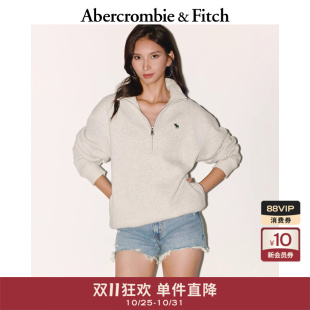 百搭宽松套头卫衣152 AF经典 美式 25秋冬新款 5418 小麋鹿图案女装