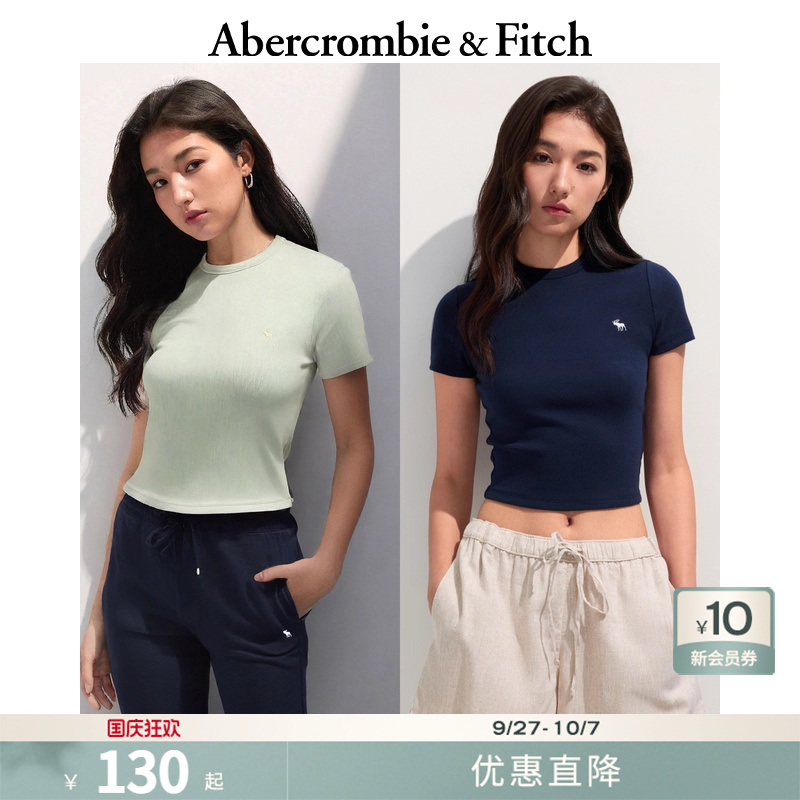 【多色圆领T】AF经典小麋鹿图案女装25夏季美式短袖T恤139-5272