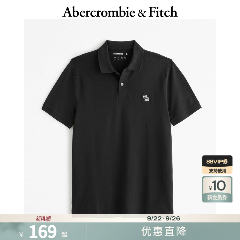 AF男装24夏季美式经典小麋鹿POLO衫通勤短袖T恤KI124-4015