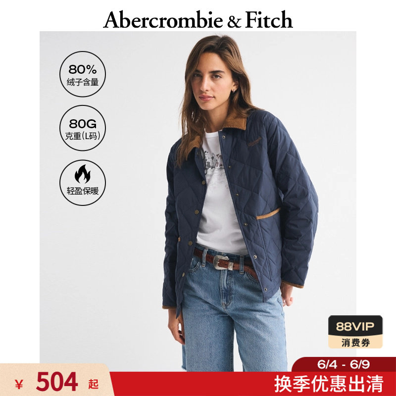【巴恩风】AF美式复古灯芯绒LOGO羽绒服外套25秋冬女装144-5243