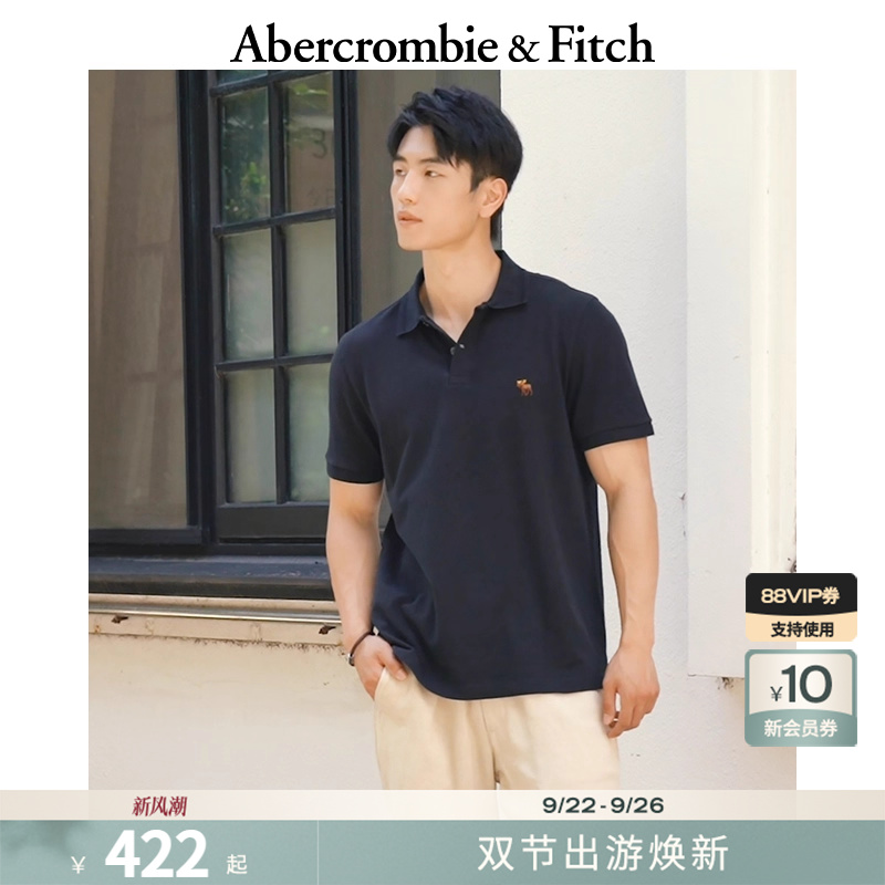 AF男装25秋季新款美式经典小麋鹿通勤POLO衫短袖T恤KI124-5739