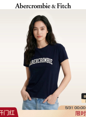 AF美式复古潮流气质时尚LOGO棉质内搭短袖T恤26夏女装157-6253