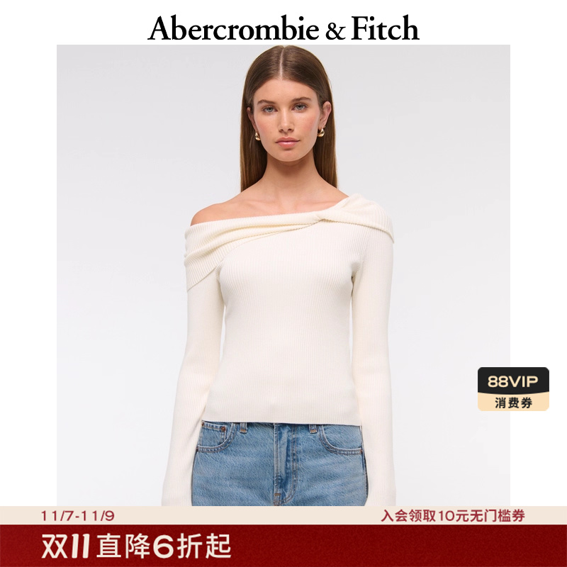 性感辣妹修身针织衫毛衣上衣