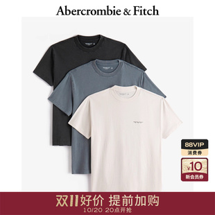 夏款 T恤123 美式 百搭纯色LOGO圆领短袖 4241 3件组合装 AF男装