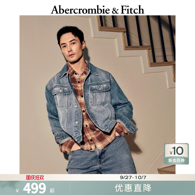 美式西部风水洗牛仔外套夹克