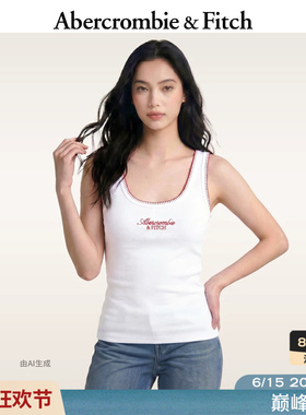 AF美式气质修身白色多色LOGO吊带背心上衣26夏女装157-6113