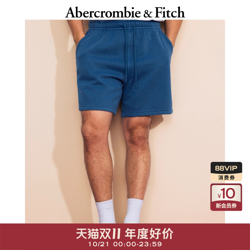AF男装25夏季美式泽西风舒适宽松松紧腰运动卫裤短裤128-5080