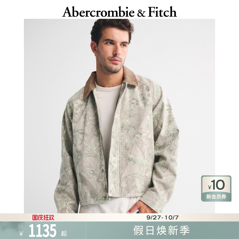 AF男装25秋冬新款棉质宽松灯芯绒翻领巴恩风夹克外套132-5095