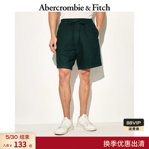 AF美式复古百搭松紧腰五分裤休闲裤短裤25夏季男装128-5048