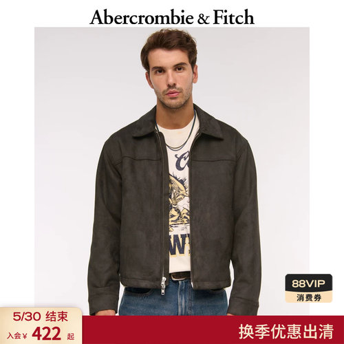 AF美式复古百搭经典仿麂皮宽松机车夹克外套25秋冬男装132-5134