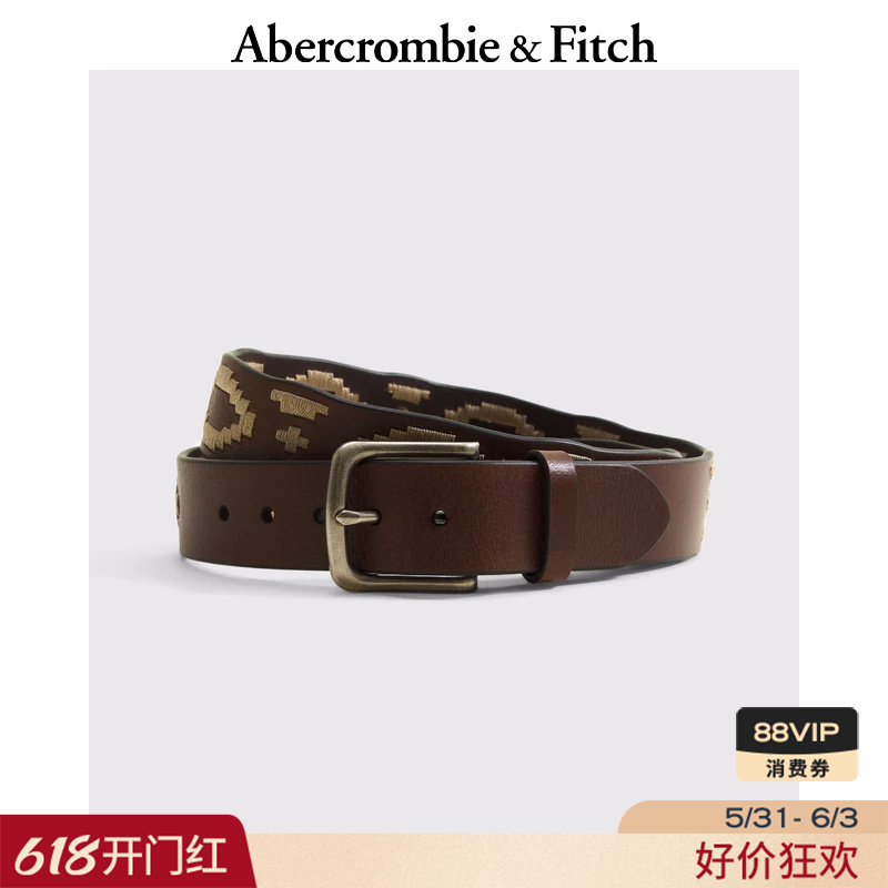 AF复古时尚西部风金属扣设计牛皮真皮腰带26夏男装112-6016
