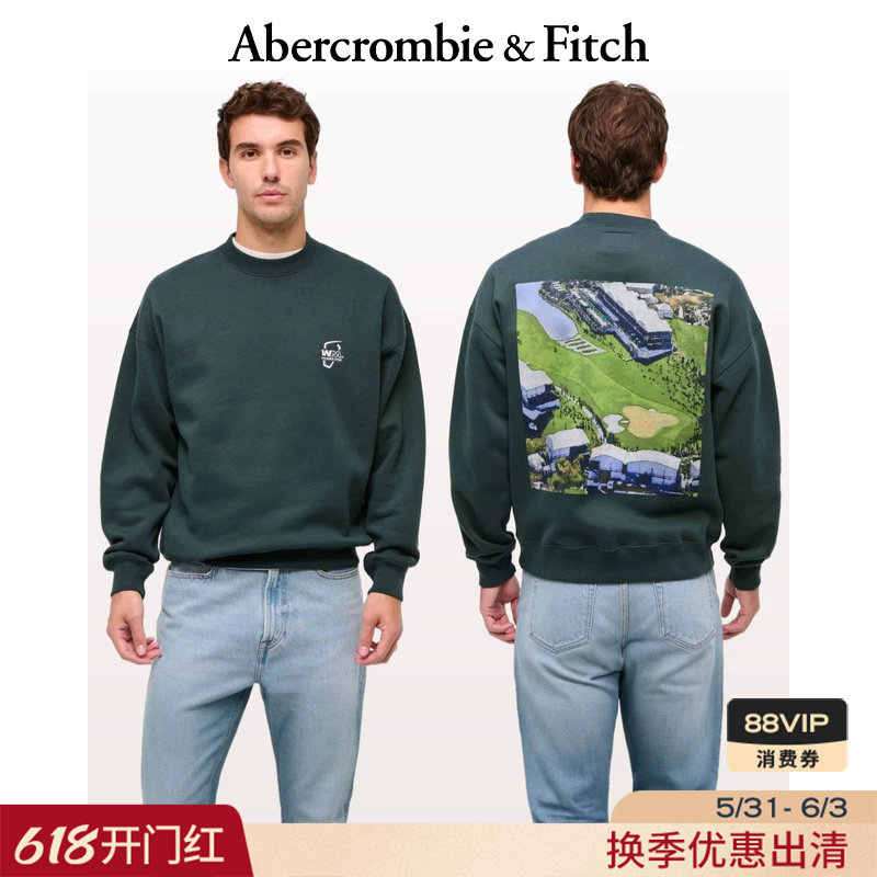 AF美式抓绒经典套头长袖运动卫衣25春季男装122-5172