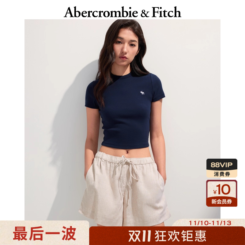 【多色圆领T】AF经典小麋鹿图案女装25夏季美式短袖T恤139-5272