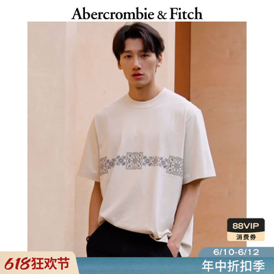 AF复古波西米亚风刺绣棉质重磅短袖T恤上衣26春夏男装124-6109