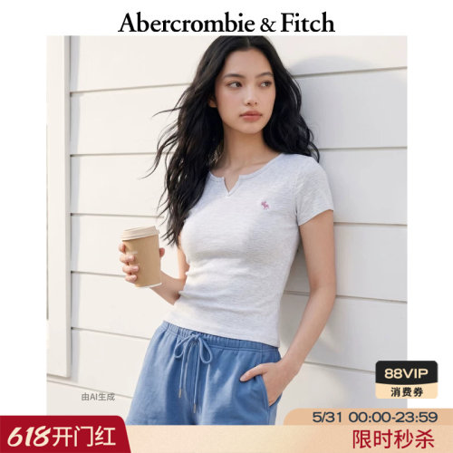 AF经典小麋鹿图案短袖打底T恤