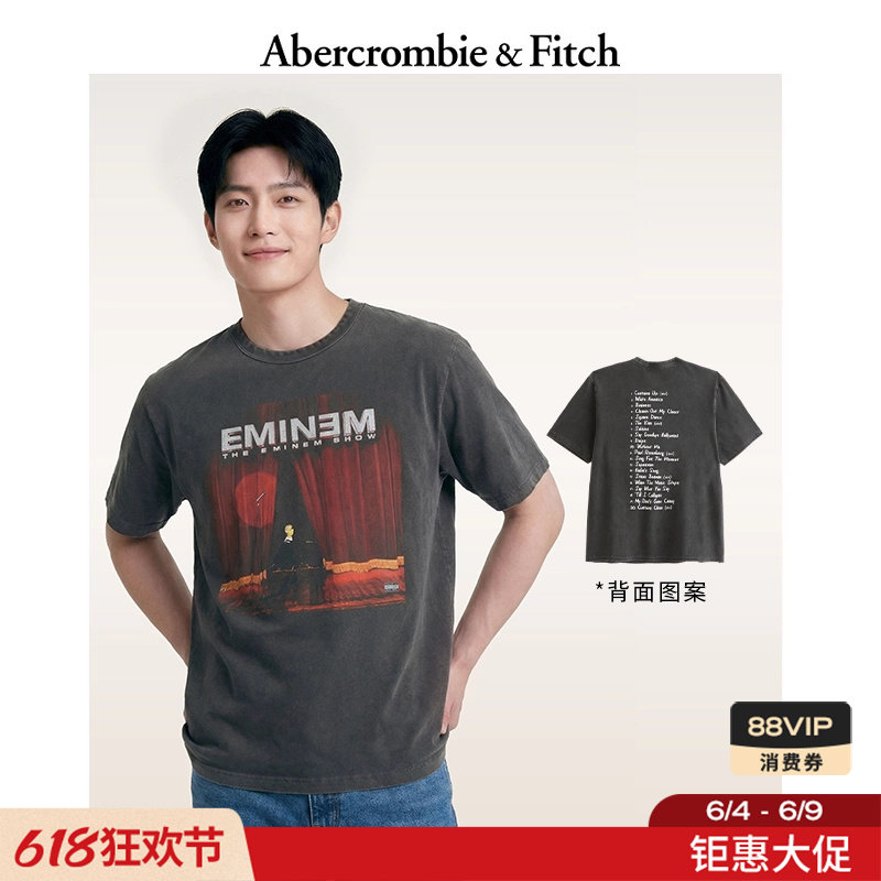 AF美式情侣时尚百搭潮流音乐纯棉短袖T恤上衣26夏男装123-6112
