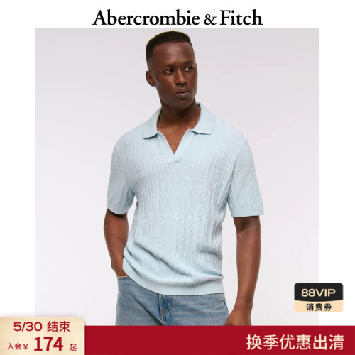 AF美式复古舒适百搭经典通勤POLO衫短袖上衣25秋季男装120-5203