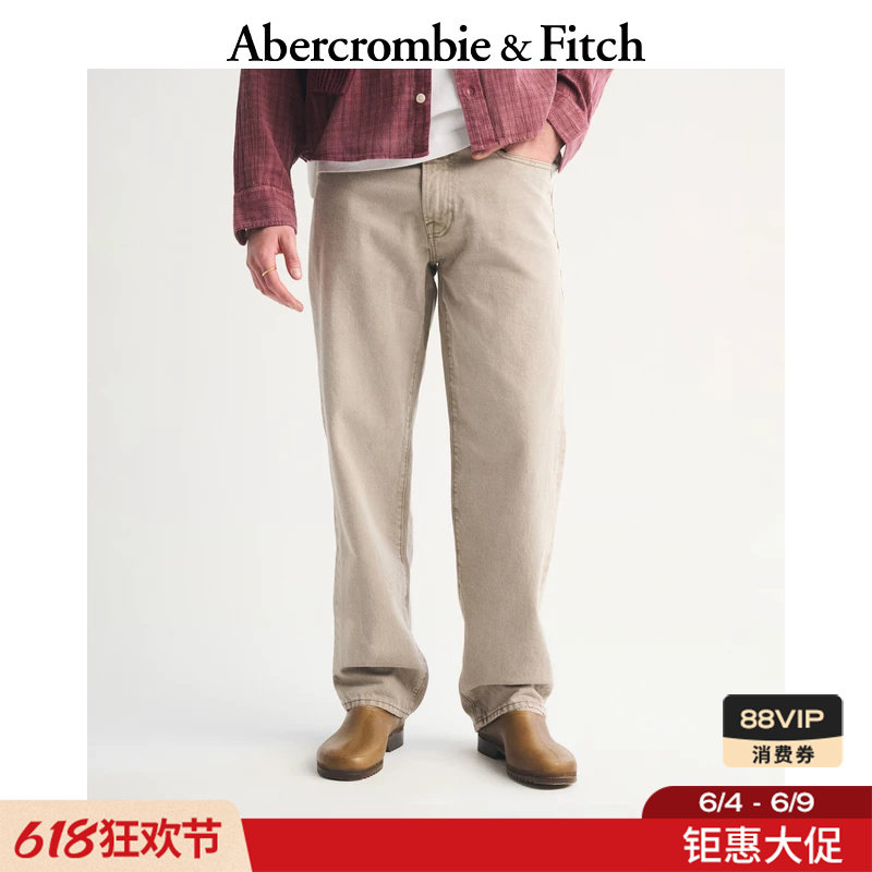 AF美式复古经典棉质宽松直筒水洗牛仔裤长裤26夏新款男装131-6078