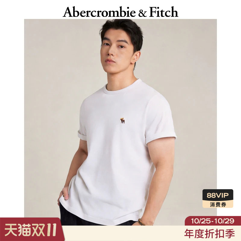 AF经典小麋鹿图案美式柔软纯棉短袖T恤上衣26春夏男装124-6014