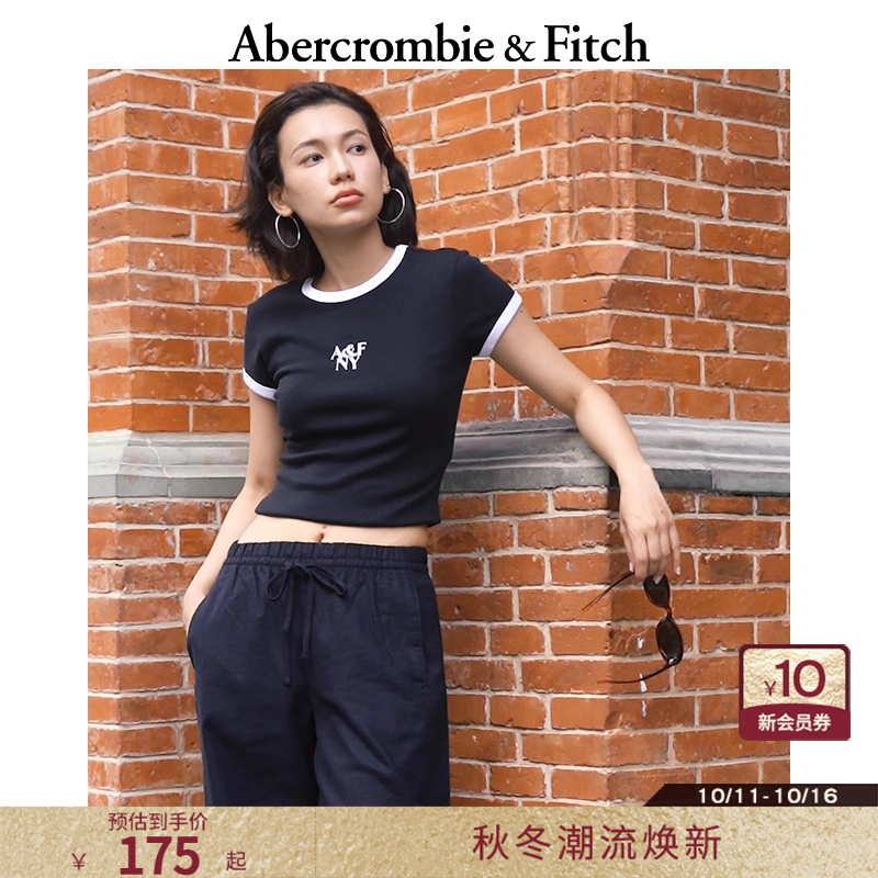【LOGO撞色T】 AF女装25秋新款棉质印花圆领短袖T恤157-5366
